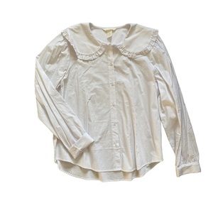 H&M White Round Collared Shirt